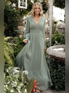 *NEW WITH TAGS* Baltic Born Olivia Maxi Dress in Eucalyptus, Sz. S